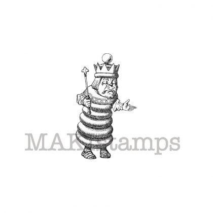Chess king rubber stamp makistamps