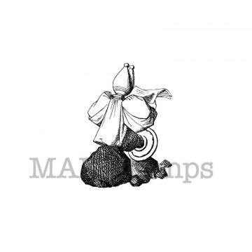 Alice in Wonderland rubber stamp makistamps