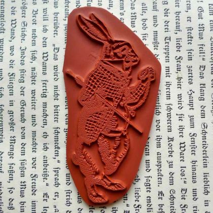 Stempelgummi Motivstempel Alice " Das große weiße Kaninchen " (130101) – Bild 2
