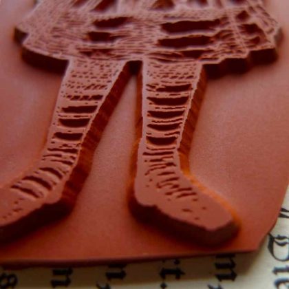 Alice with cake stamp makistamps