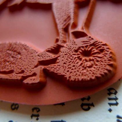 Stempelgummi Alice mit Flamingo und Igel (130117) – Bild 3