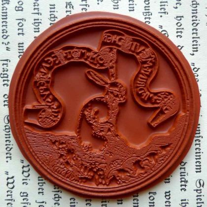 Stempel Mittelalter Spielkarte Hase / Stempelgummi (130301) – Bild 2