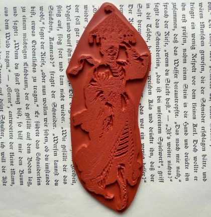 Motivstempel Barock Stempel / Ins Bad gehende Türkin  /  Stempelgummi (130305) – Bild 2