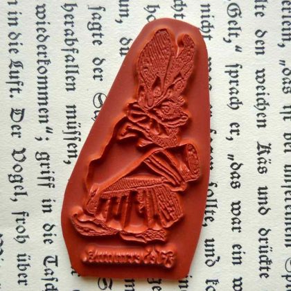 Halloweenstempel Fledermausdame /  Stempelgummi (130411) – Bild 2