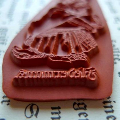 Halloweenstempel Fledermausdame /  Stempelgummi (130411) – Bild 3