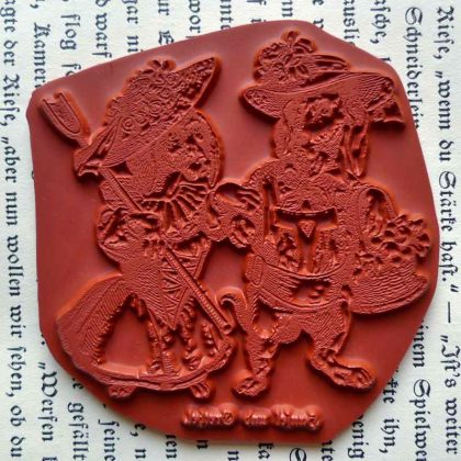 Märchenstempel Hänsel und Gretel als Hunde / Stempelgummi (130413) – Bild 2