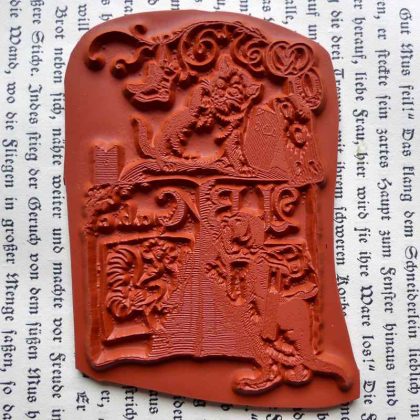 Schulstempel Katzen lernen ABC / Stempelgummi (130503) – Bild 2