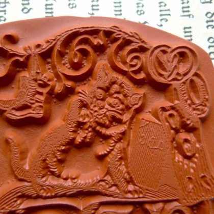 Schulstempel Katzen lernen ABC / Stempelgummi (130503) – Bild 3