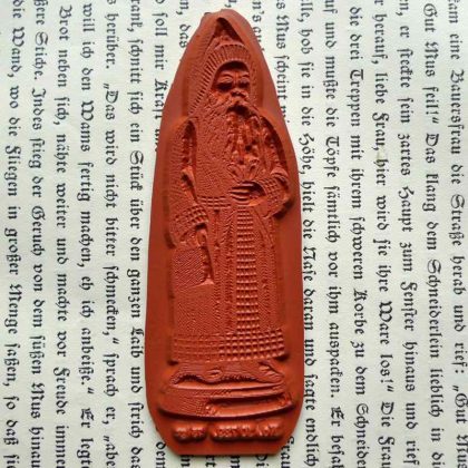Stempel Weihnachtsmann mit Tasche / Stempelgummi (130602) – Bild 2