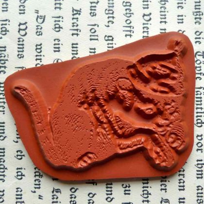 Katzenstempel Katze mit Mütze / Stempelgummi (130606) – Bild 2