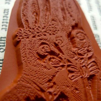 Hochzeitsstempel Hochzeitspaar als Hasen / Stempelgummi (130607) – Bild 3