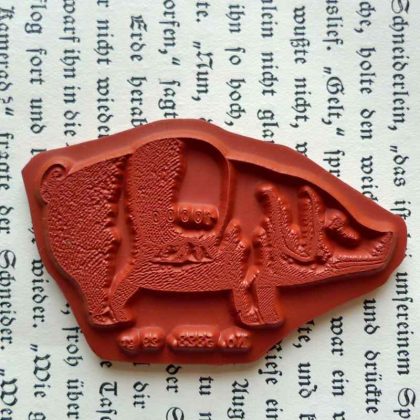 Lucky pig rubber stamp makistamps