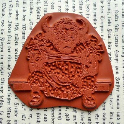 Animal stamp / Pretty buffalo girl rubber stamp (130902) - Image 2
