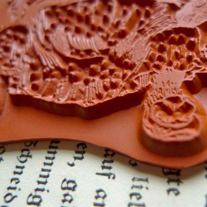 Animal stamp / Pretty buffalo girl rubber stamp (130902) - Image 3
