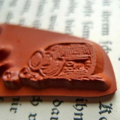 Hühner Stempel rennendes Huhn / Stempelgummi (130903) – Bild 3