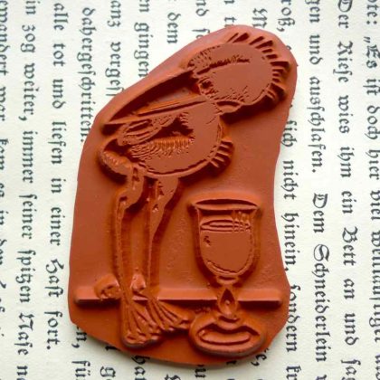 Raven Wilhelm Busch rubber stamp makistamps