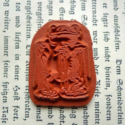 Frosch Stempel "Frosch wäscht sich" /  Stempelgummi (131008) – Bild 2