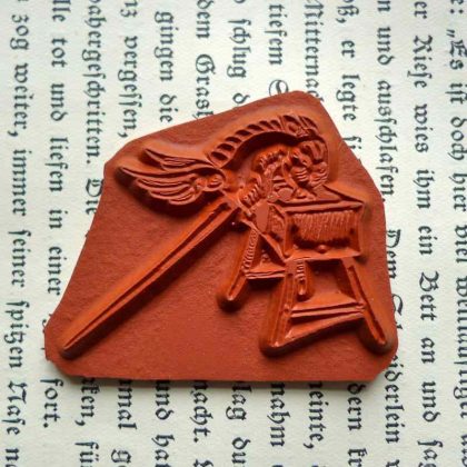 Book illustration stamp makistamps