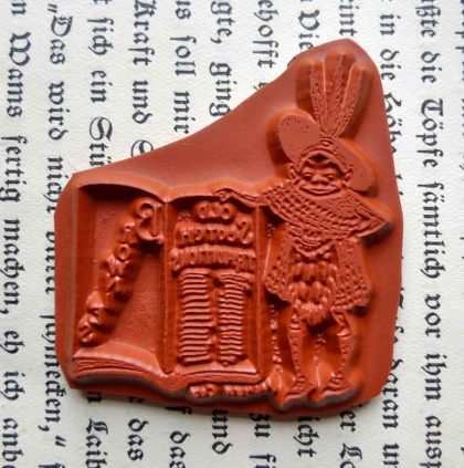 Schottischer Brownie mit Buch - unmontiertes Stempelgummi oder auf Haftschaum (131109) – Bild 2