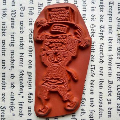 Stempelgummi Chinesischer Brownie mit Tee und Raketen - unmontiertes Stempelgummi oder auf Haftschaum (131113) – Bild 2