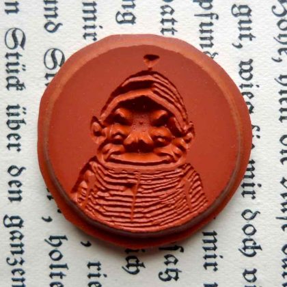 small Brownie rubber art stamp