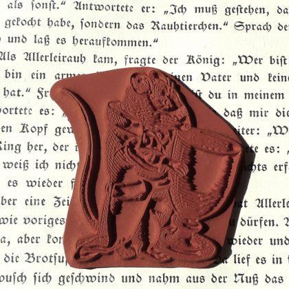 Maus mit Becher / unmontiertes Stempelgummi / Mäuse Stempel  (140107) – Bild 2