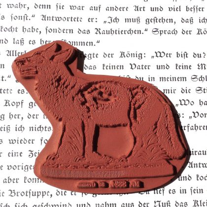 Wolfsstempel / Der böse Wolf / Rotkäppchens Wolf / Stempelgummi (140305) – Bild 2