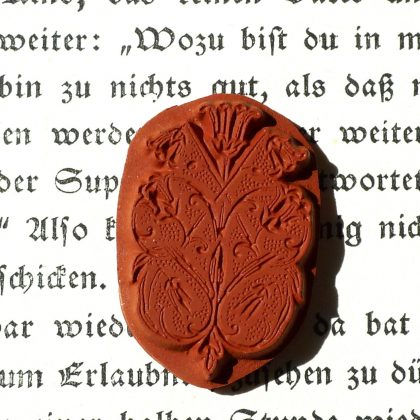 Mittelalter Stempel / Ornament / Dekoration Stempelgummi (140407) – Bild 2