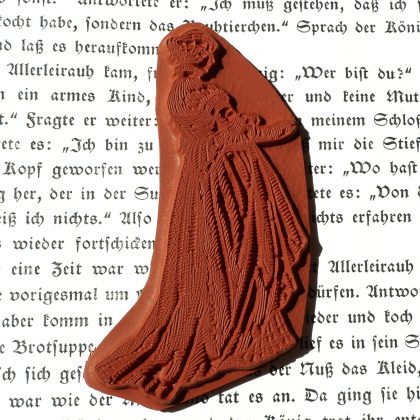 Tudor Stempel / Portrait einer Frau / Hans Holbein Stempelgummi (140410) – Bild 2