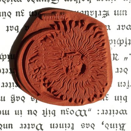 Stempel Mittelalter / Finsternis mit Sonne und Mond / Stempelgummi (140412) – Bild 2