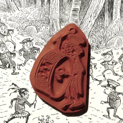 Music rubber stamp  / Brownie Drummer / Small stamp  (140522) - Image 2