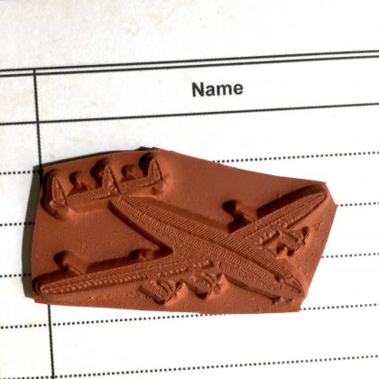 Airplane rubber stamp (180107) - Image 2