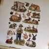 Bunny paper scraps german vintage style Bunnies (170014)