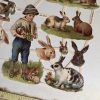 Bunny paper scraps german vintage style Bunnies (170014) - Image 2