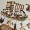 Bunny paper scraps german vintage style Bunnies (170014) - Image 3