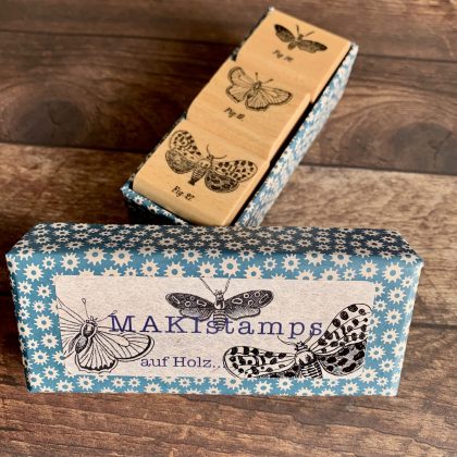 Geschenk Set 3 kleine Stempel in Schachtel - holzmontiert (300101-4)