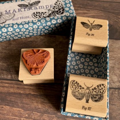 Geschenk Set 3 kleine Stempel in Schachtel - holzmontiert (300101-4) – Bild 2