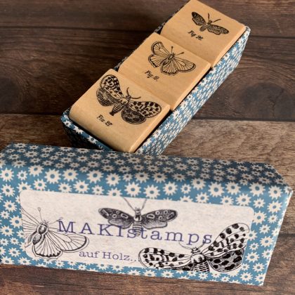 Geschenk Set 3 kleine Stempel in Schachtel - holzmontiert (300101-2)