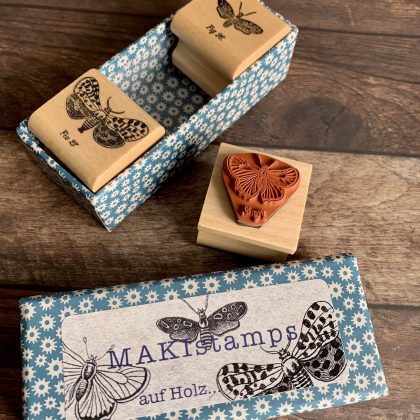 Geschenk Set 3 kleine Stempel in Schachtel - holzmontiert (300101-2) – Bild 2