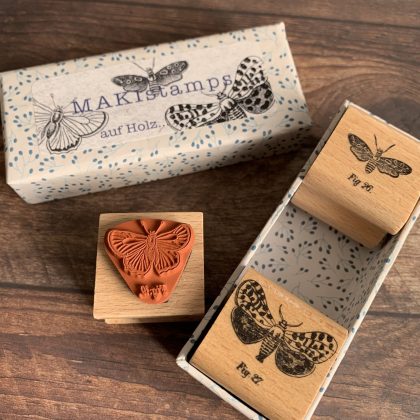Geschenk Set 3 kleine Stempel in Schachtel - holzmontiert (300101-3) – Bild 2