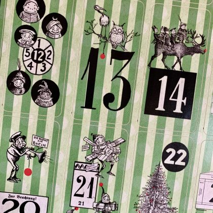 DIN A 4 Sticker Bogen Brownies Adventskalender-Zahlen (000004) – Bild 2