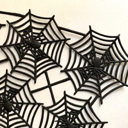 Dresdner Pappen - Ornament Stanzbilder Halloween Spinnweben (170040) – Bild 3