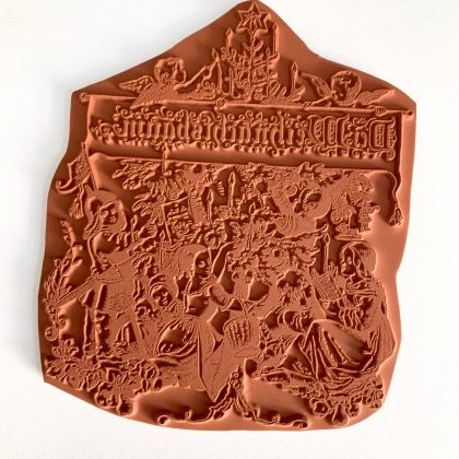 Large rubber stamp Christmas tree scene - unmounted or EZ-mounted (200410) - Image 2