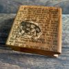Kleiner MAKIblock Stempelblock aus Hamburger Apfel Holz und Acryl 60 x 60 x 30 mm mit Griffmulde (200000-1)