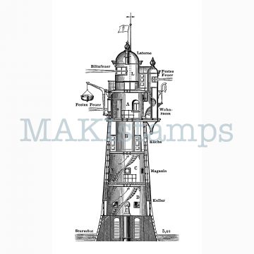 Lighthouse rubber stamp MAKIstamps