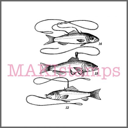 fish rubber stamp MAKIstamps