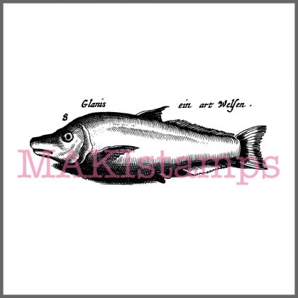 fishes rubber stamp