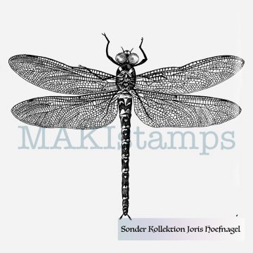 Stempel Libelle MAKIstamps rubber stamp dragon fly