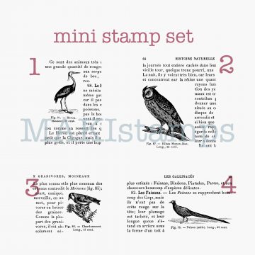 Encyclopedia rubber stamps birds MAKIstamps