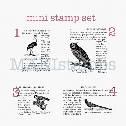 Encyclopedia rubber stamps birds MAKIstamps